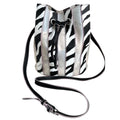 Karl Lagerfeld Paris Adele Zebra Print Novelty Bag With Pink Trim
