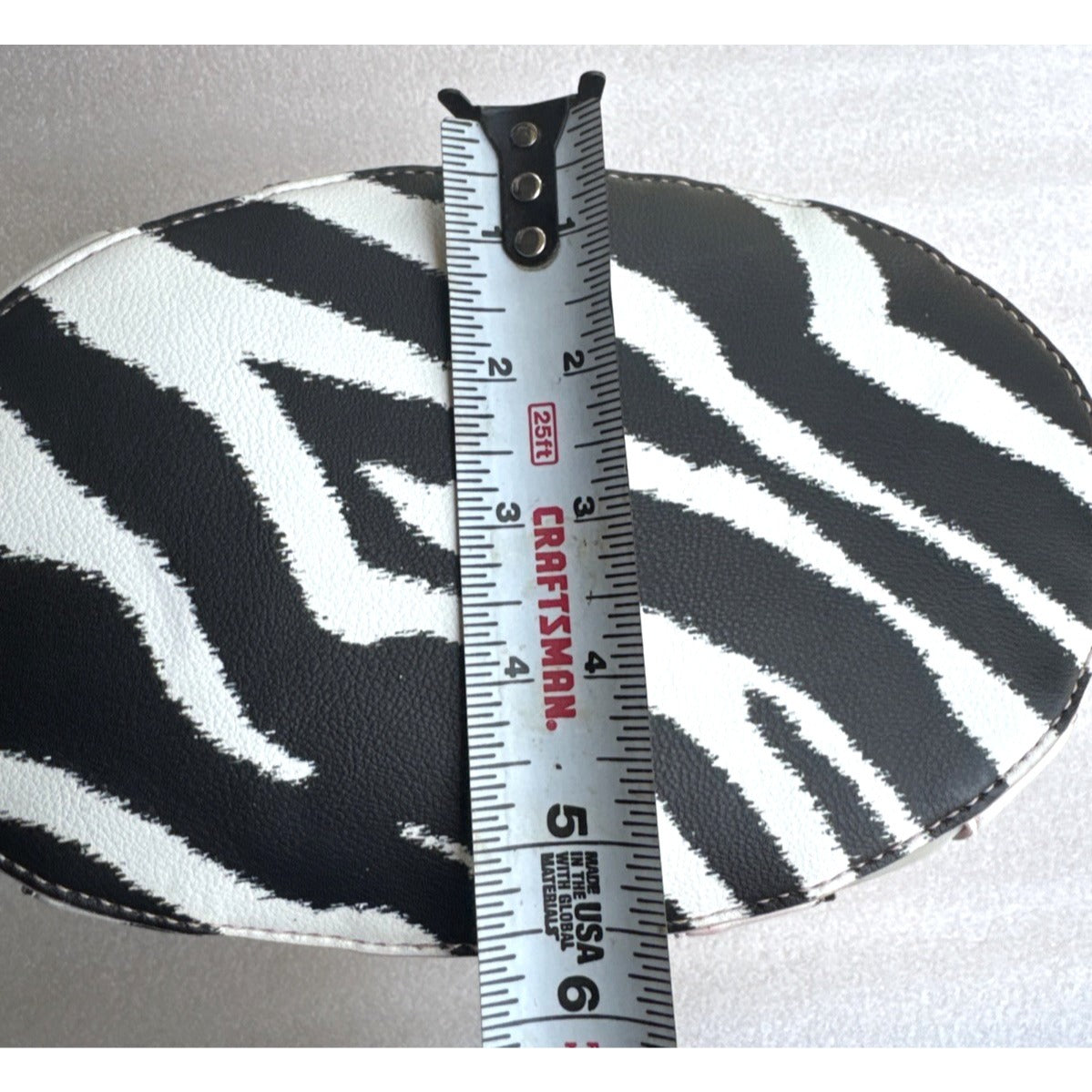 Karl Lagerfeld Paris Adele Zebra Print Novelty Bag With Pink Trim