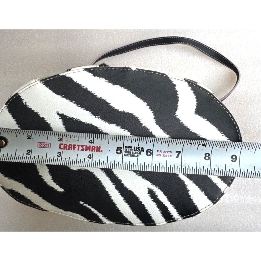 Karl Lagerfeld Paris Adele Zebra Print Novelty Bag With Pink Trim