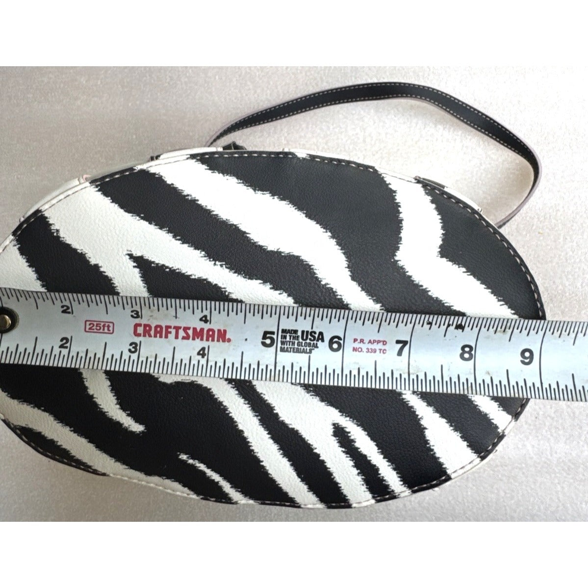 Karl Lagerfeld Paris Adele Zebra Print Novelty Bag With Pink Trim
