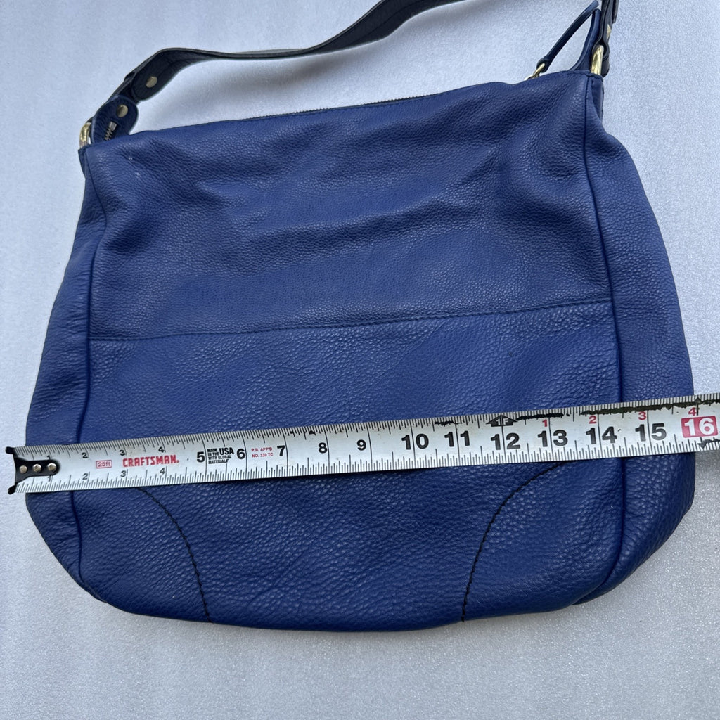 OrYANY Adele Hobo Bag Blue & White Leather Shoulder Purse