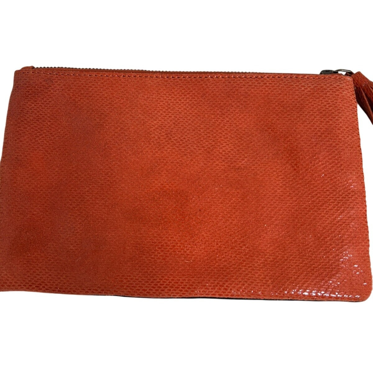 Ten79LA Grace Clutch Suede embellished w/Glass & Resin Beads w/Tassel Handmade