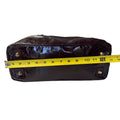 Goldenbleu Burgundy Patent Leather Handbag With Gold-Tone Hardware & Quilted