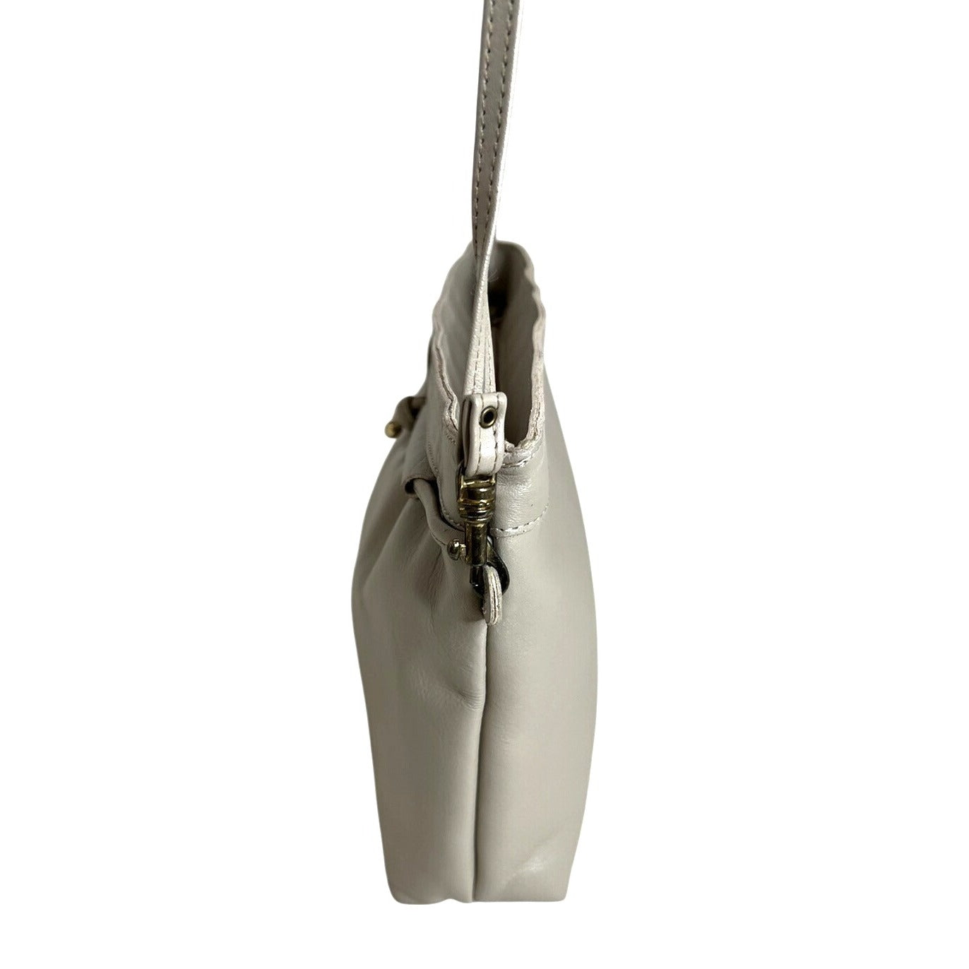 Vintage Etienne Aigner Taupe Leather Crossbody Bag