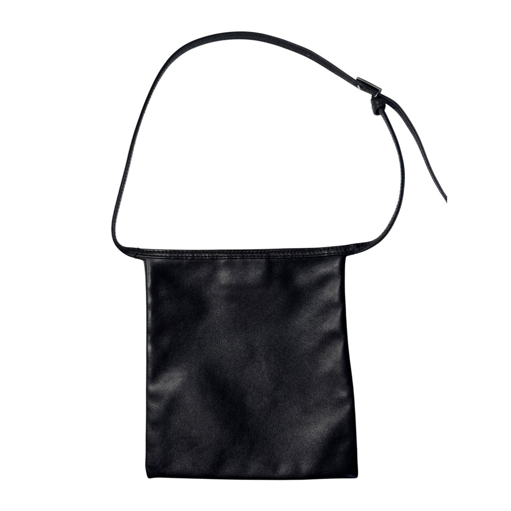 Gucci Black Leather Handbag With Adjustable Strap Made In Italy