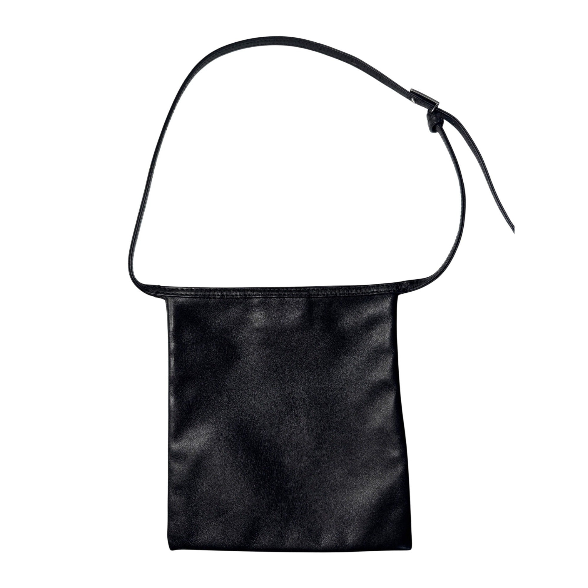 Gucci Black Leather Handbag With Adjustable Strap Made In Italy