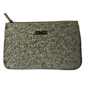 Lilly Pulitzer Gold Glittery Textured Zip Clutch / Cosmetic Pouch
