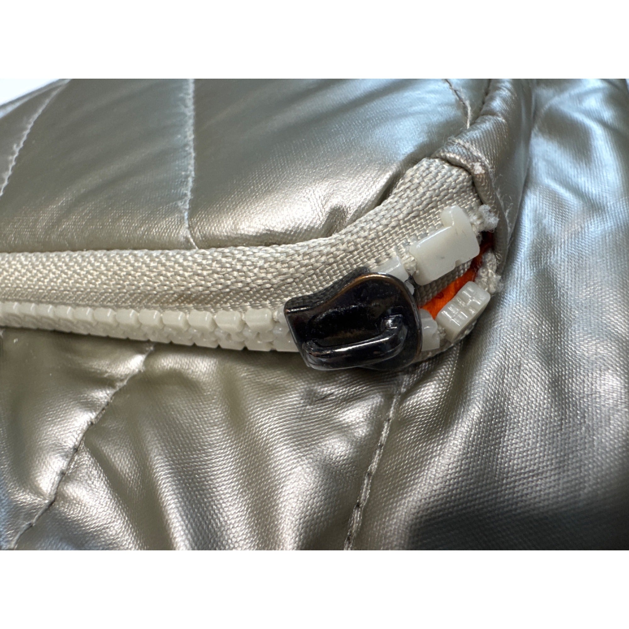 Think Royln Quilted Metallic Crossbody Bag With Adjustable Strap - Silver