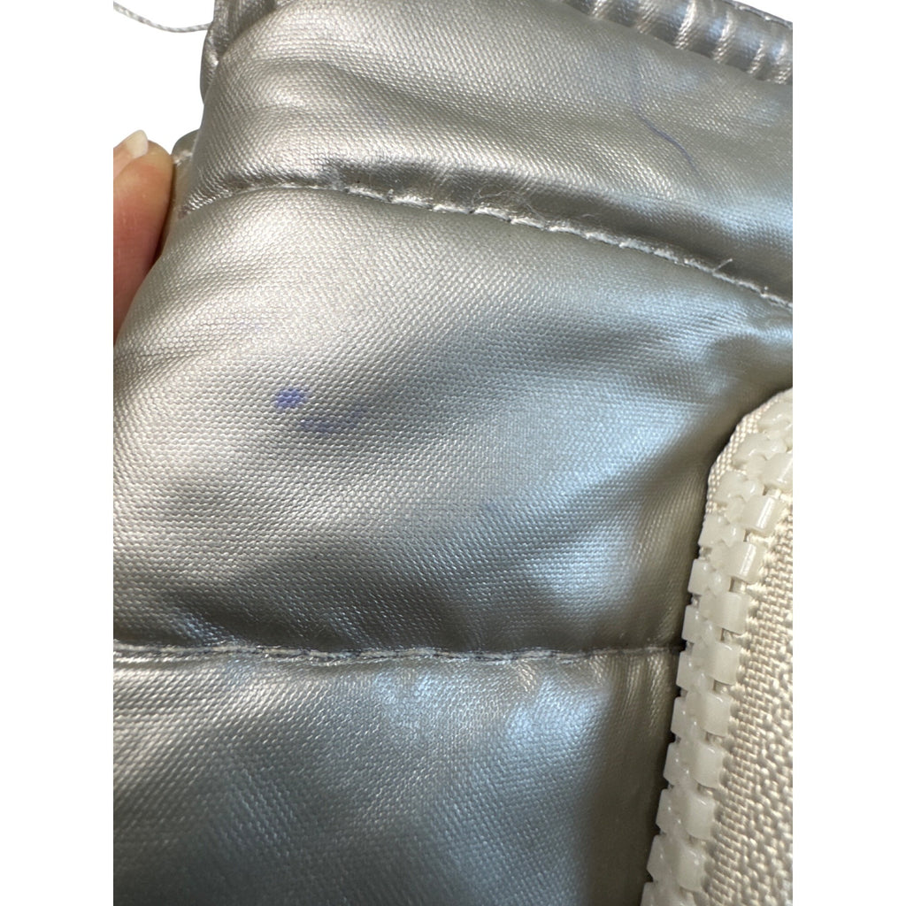 Think Royln Quilted Metallic Crossbody Bag With Adjustable Strap - Silver