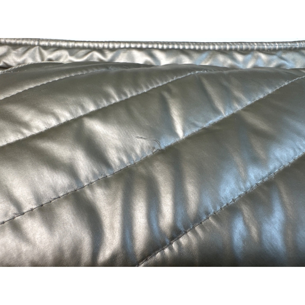Think Royln Quilted Metallic Crossbody Bag With Adjustable Strap - Silver