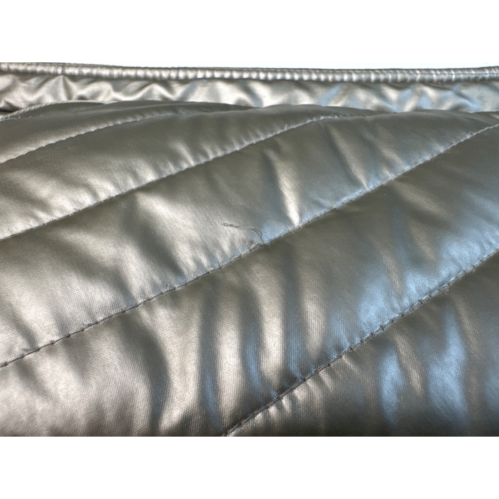 Think Royln Quilted Metallic Crossbody Bag With Adjustable Strap - Silver