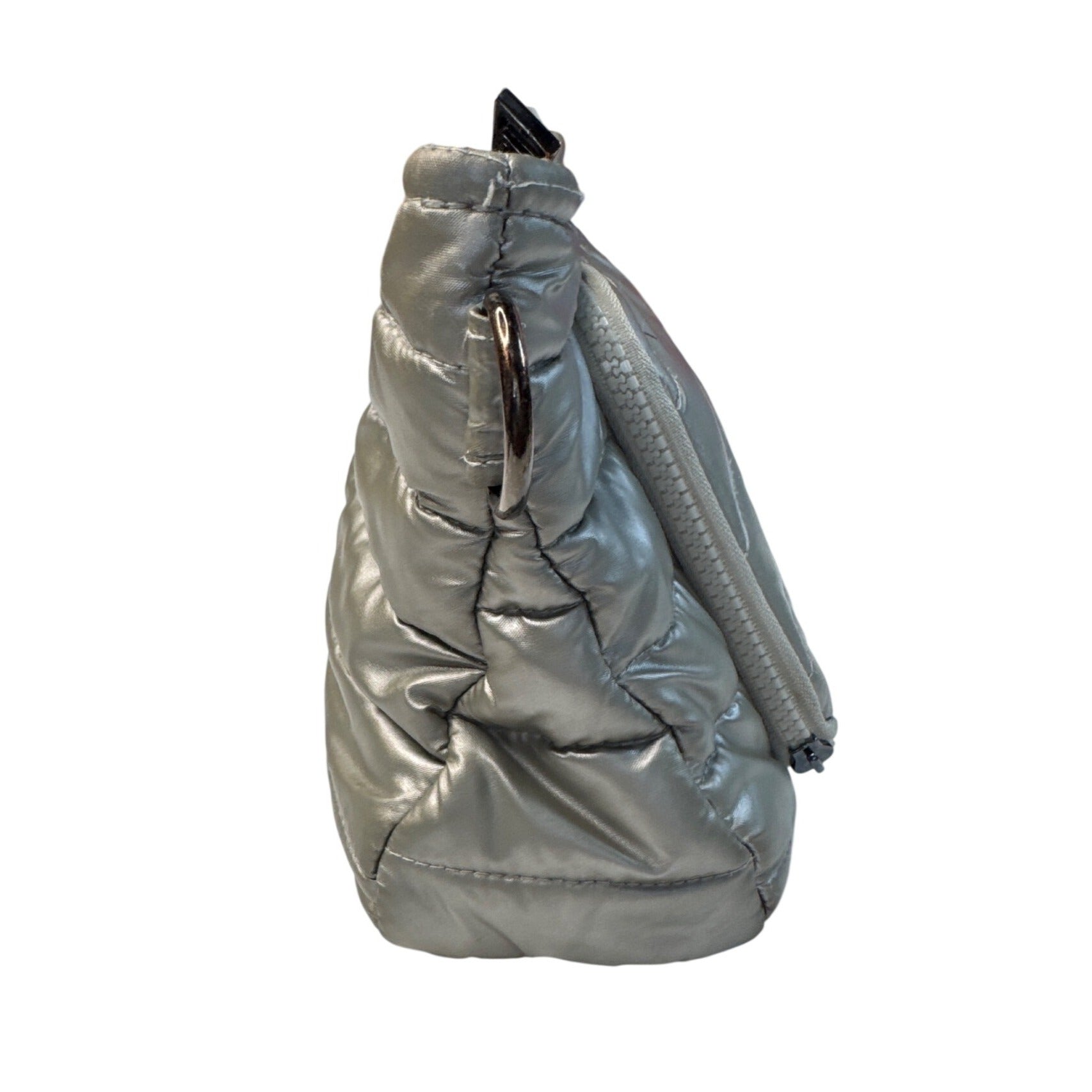 Think Royln Quilted Metallic Crossbody Bag With Adjustable Strap - Silver