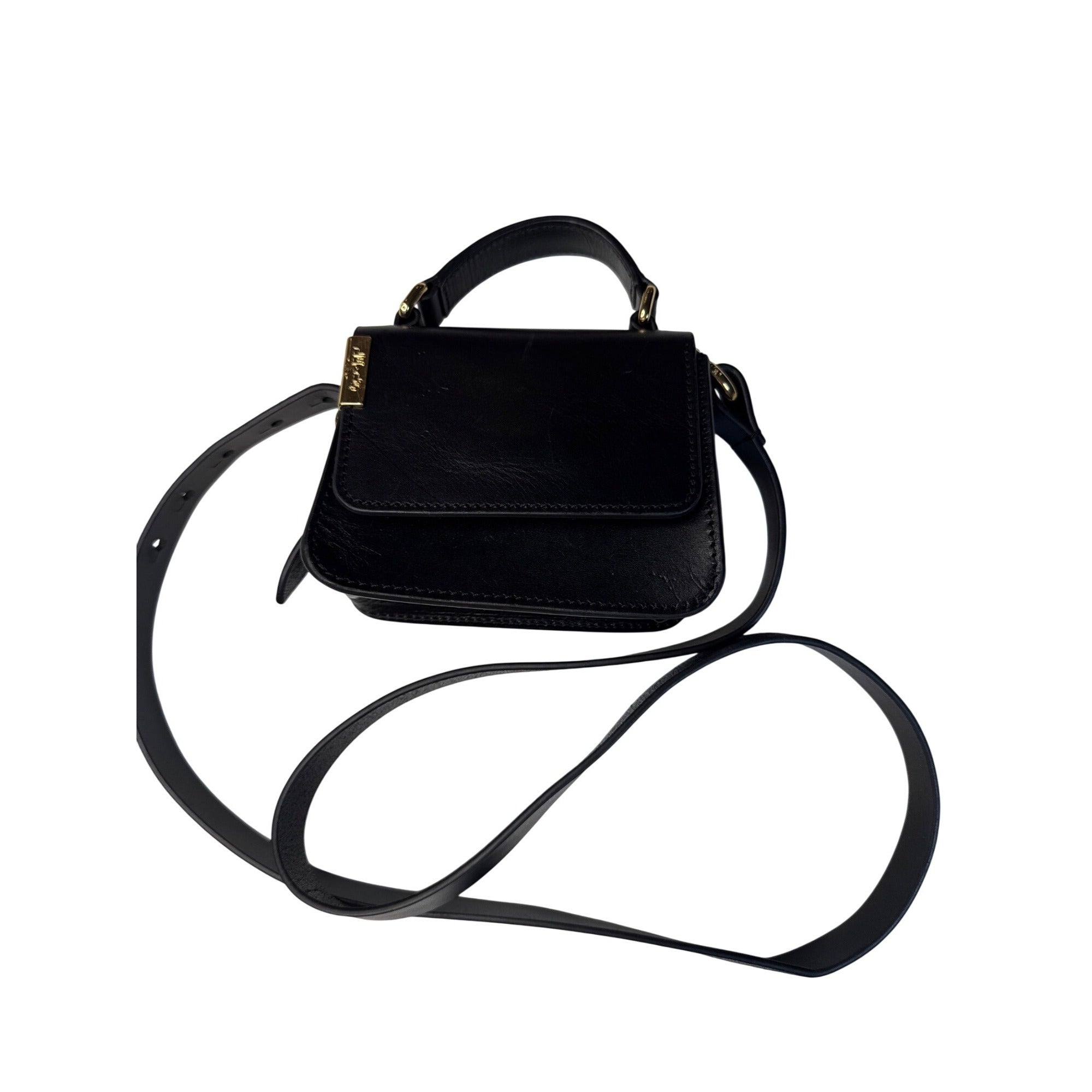 Levis Black Mini Crossbody Bag With Gold Hardware & Adjustable Strap