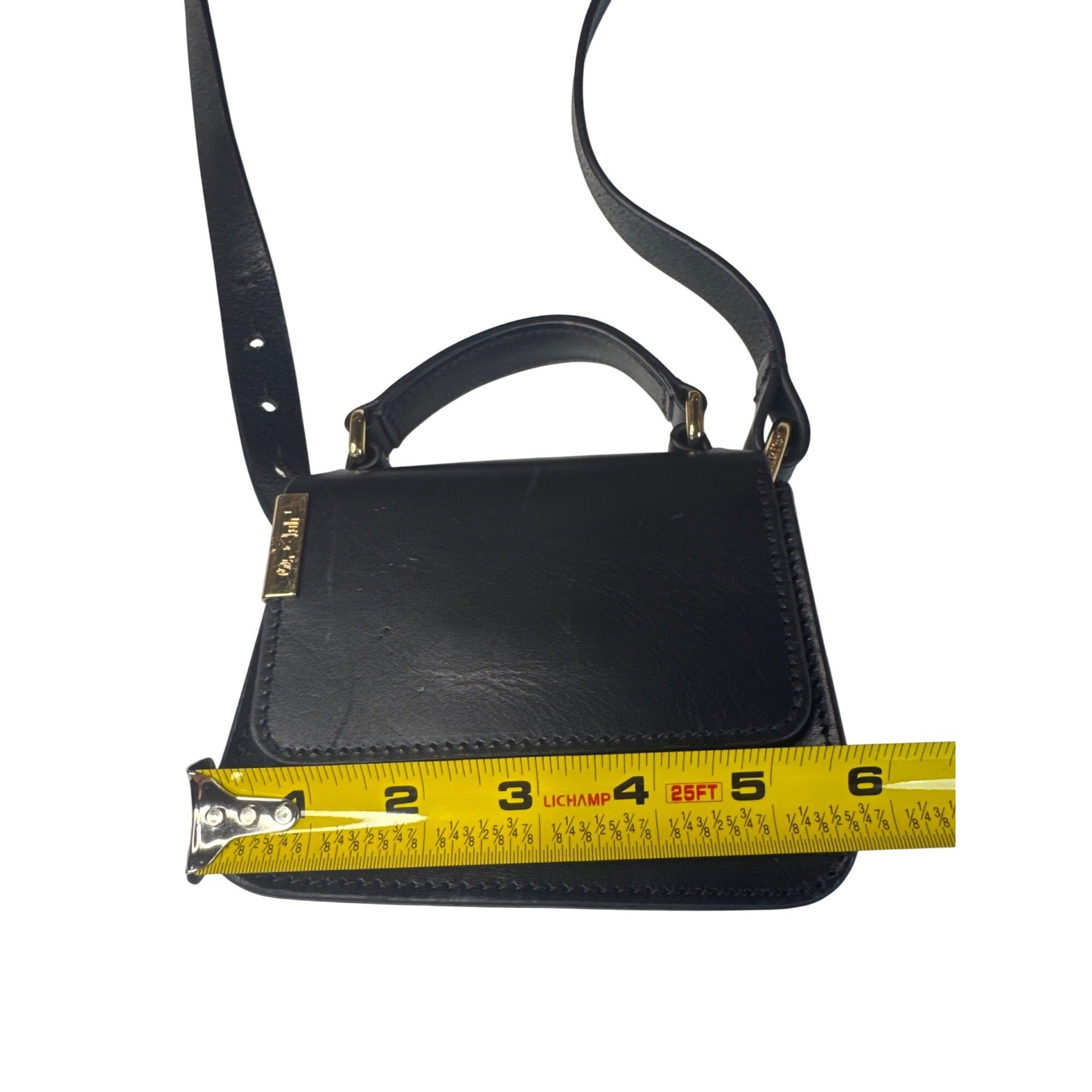 Levis Black Mini Crossbody Bag With Gold Hardware & Adjustable Strap