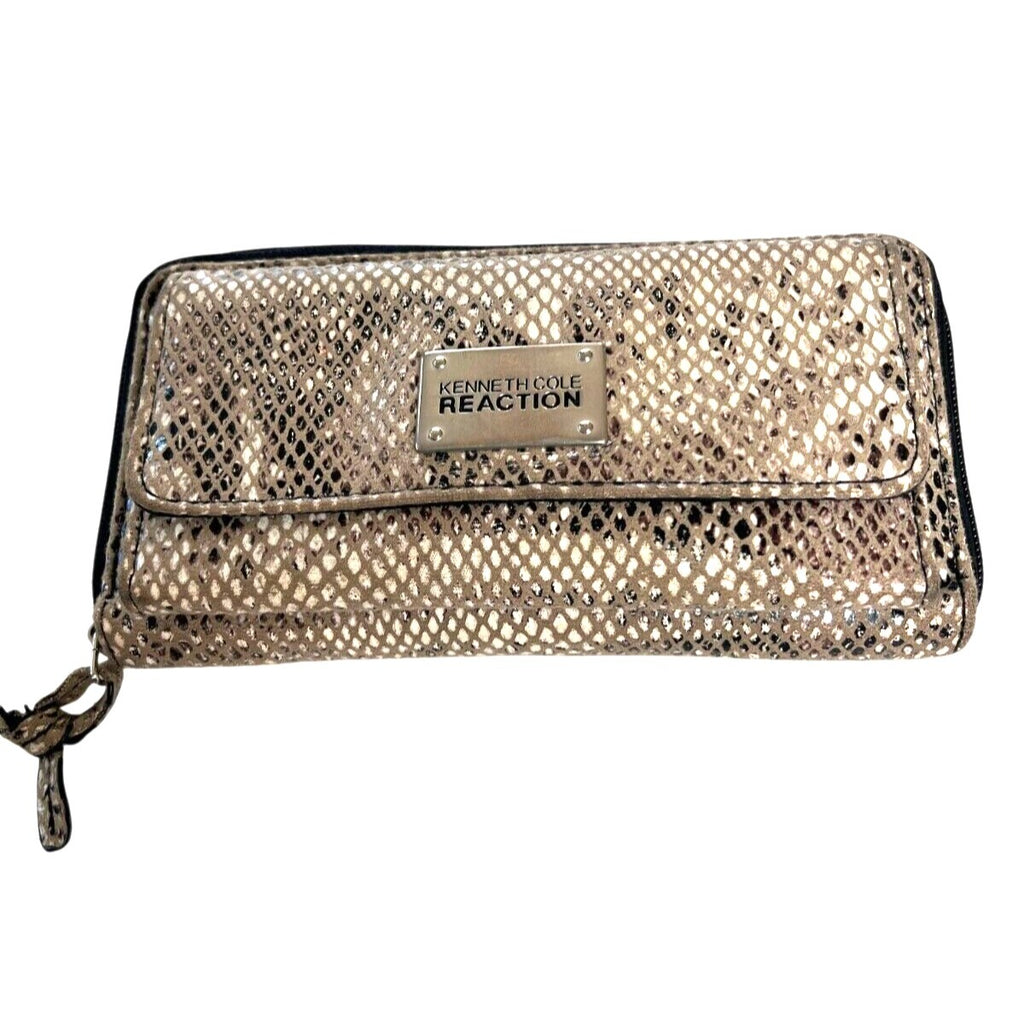 Kenneth Cole Reaction Beige Snake Print Wallet
