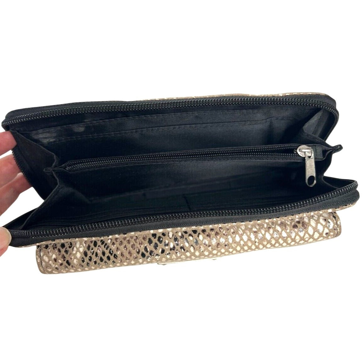 Kenneth Cole Reaction Beige Snake Print Wallet