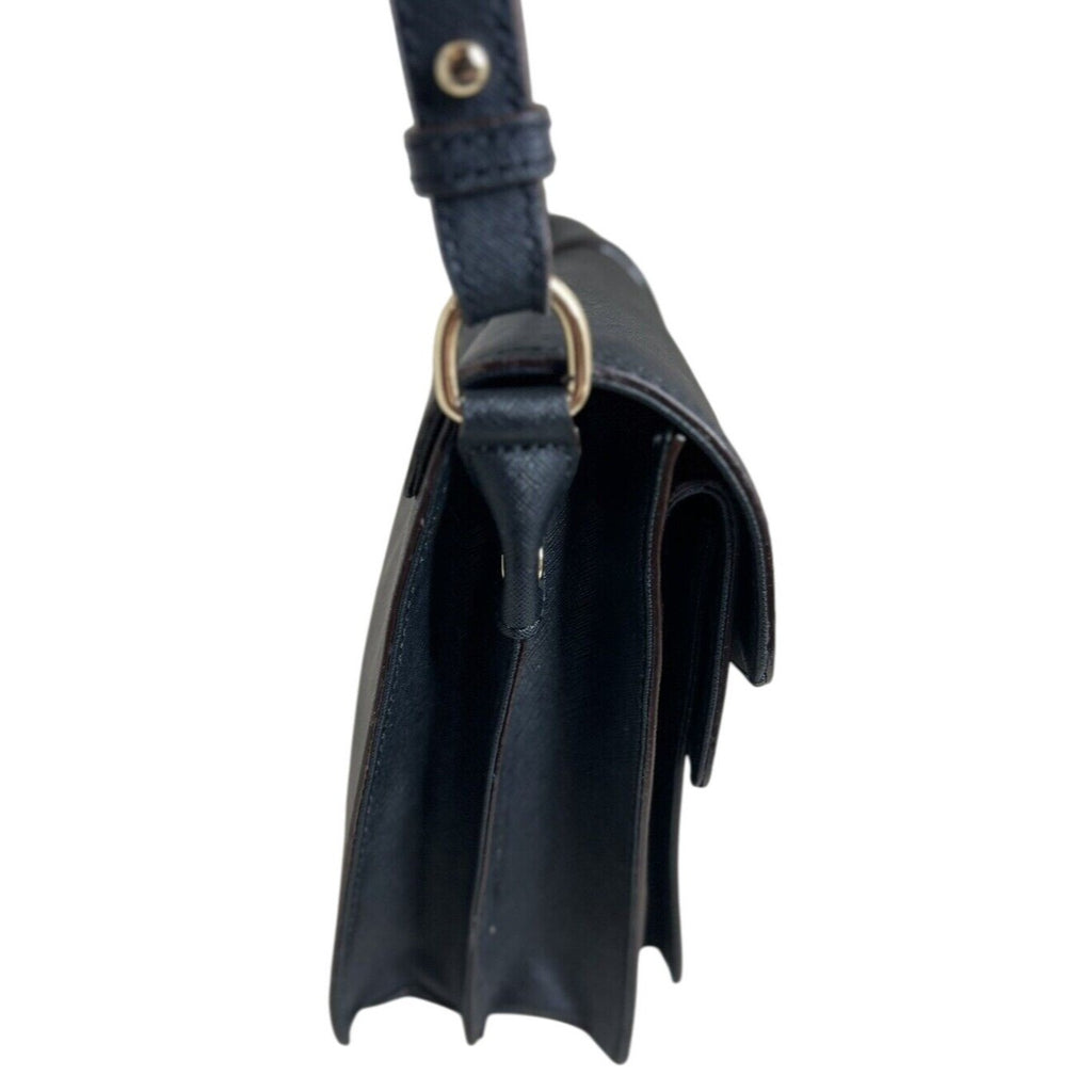 Rebecca Minkoff Black Leather Crossbody Bag W/Gold Hardware