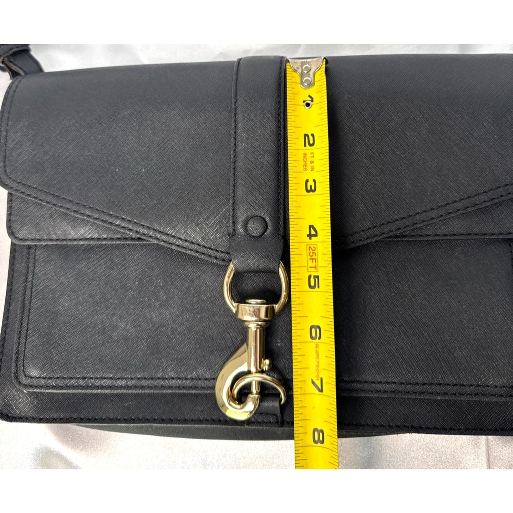 Rebecca Minkoff Black Leather Crossbody Bag W/Gold Hardware