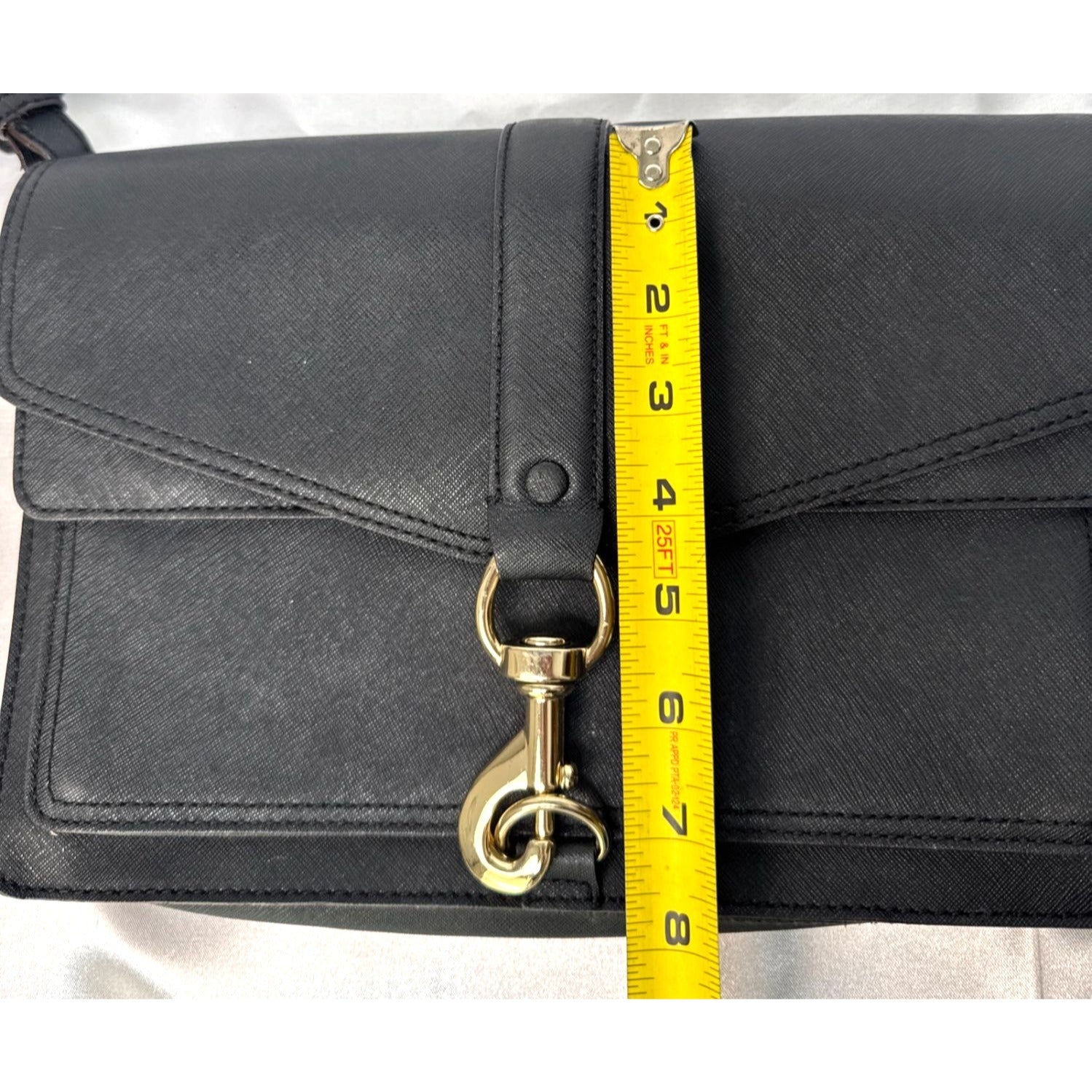 Rebecca Minkoff Black Leather Crossbody Bag W/Gold Hardware