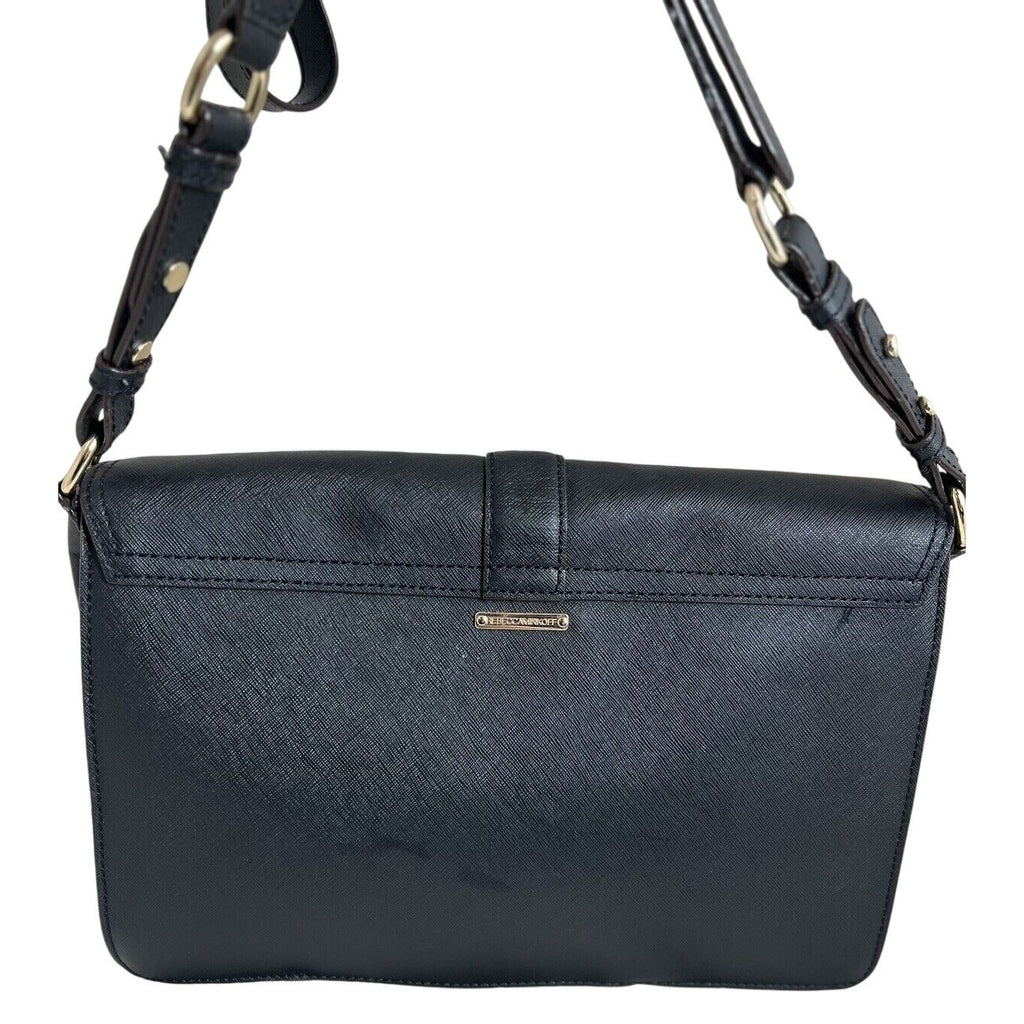 Rebecca Minkoff Black Leather Crossbody Bag W/Gold Hardware