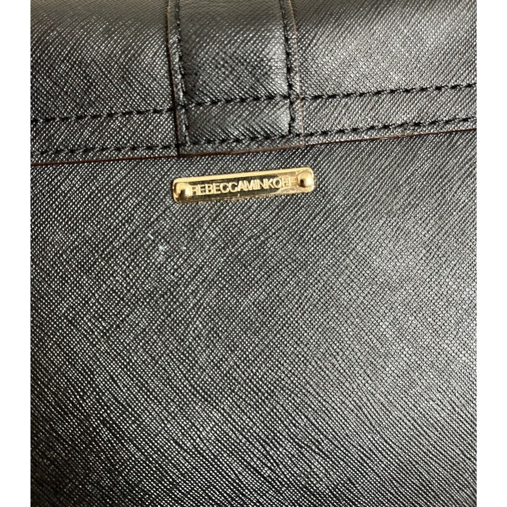 Rebecca Minkoff Black Leather Crossbody Bag W/Gold Hardware