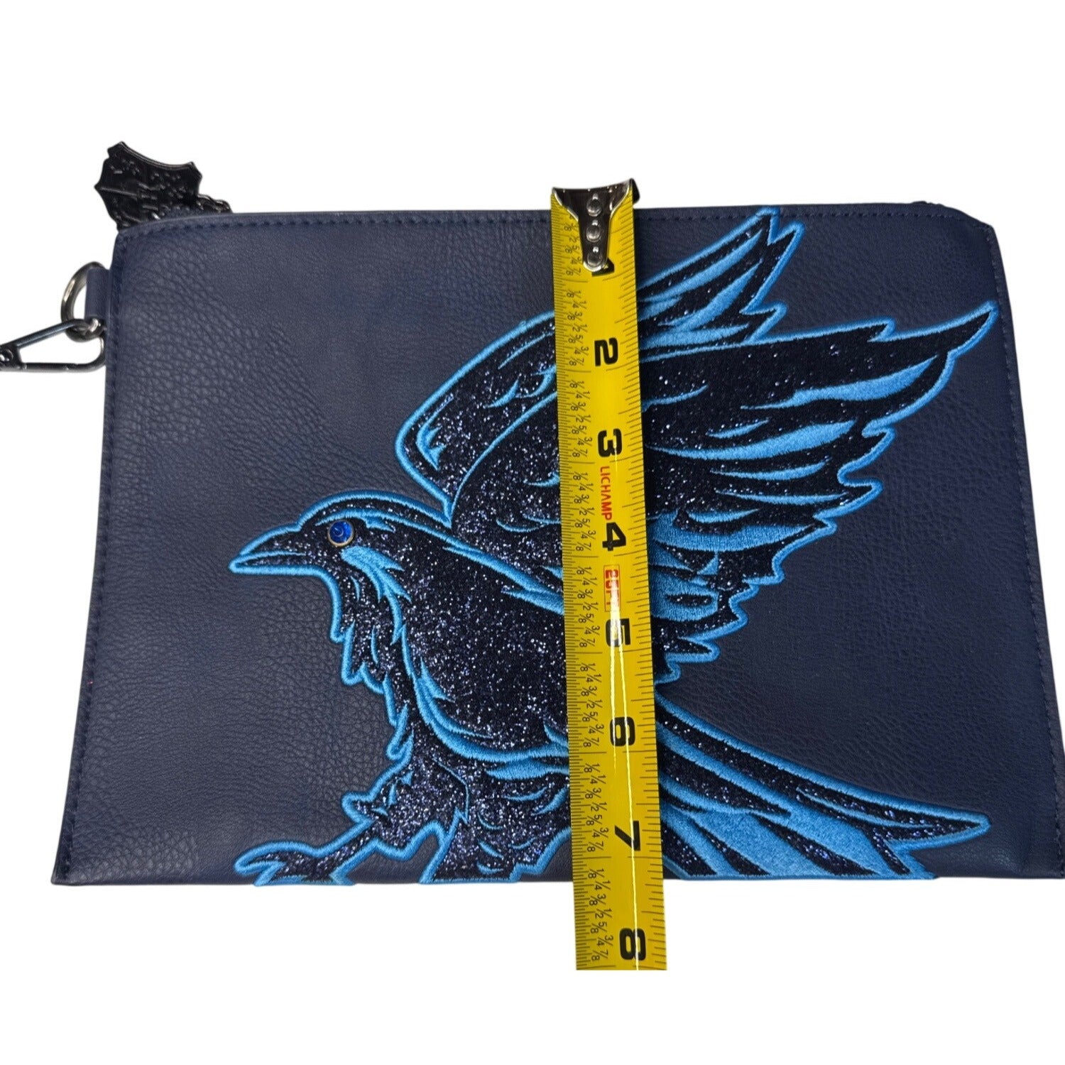 Harry Potter Ravenclaw Danielle Nicole Wristlet Navy Glitter Bird