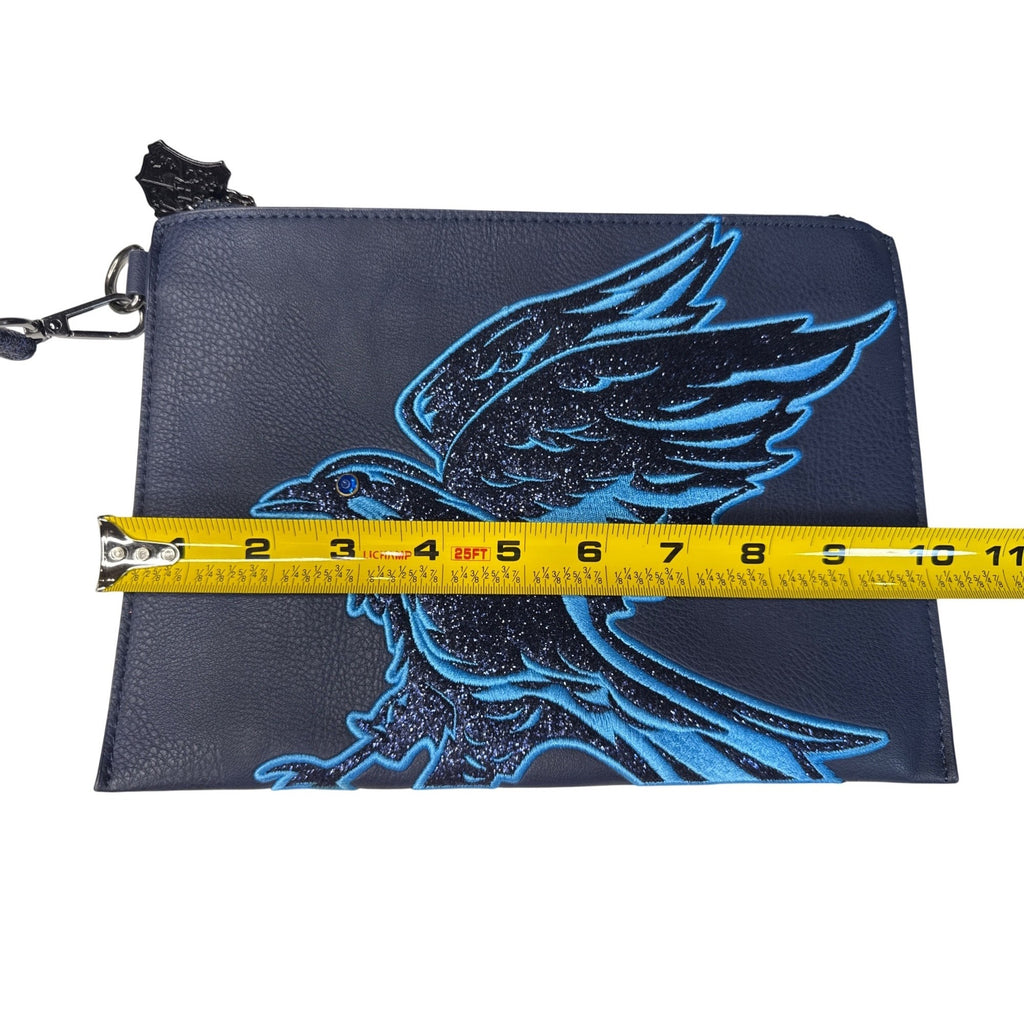 Harry Potter Ravenclaw Danielle Nicole Wristlet Navy Glitter Bird