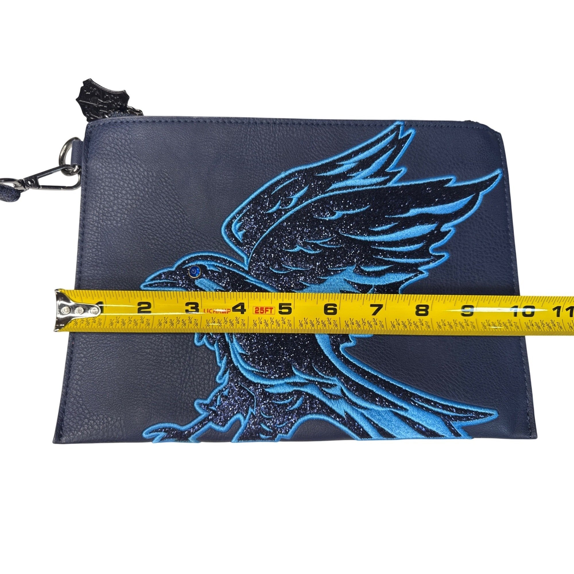Harry Potter Ravenclaw Danielle Nicole Wristlet Navy Glitter Bird