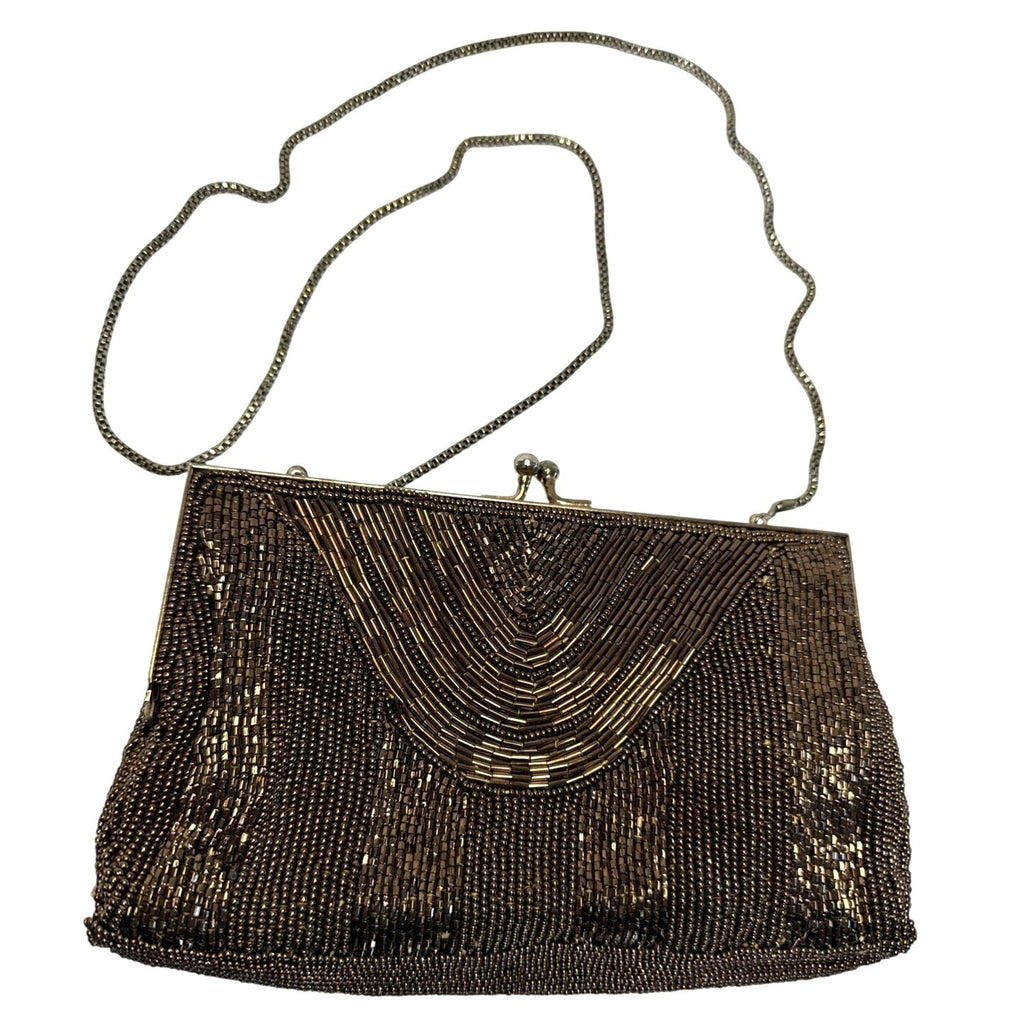 Vintage Magid Handmade in Macu Beaded Evening Purse W/Chain Strap