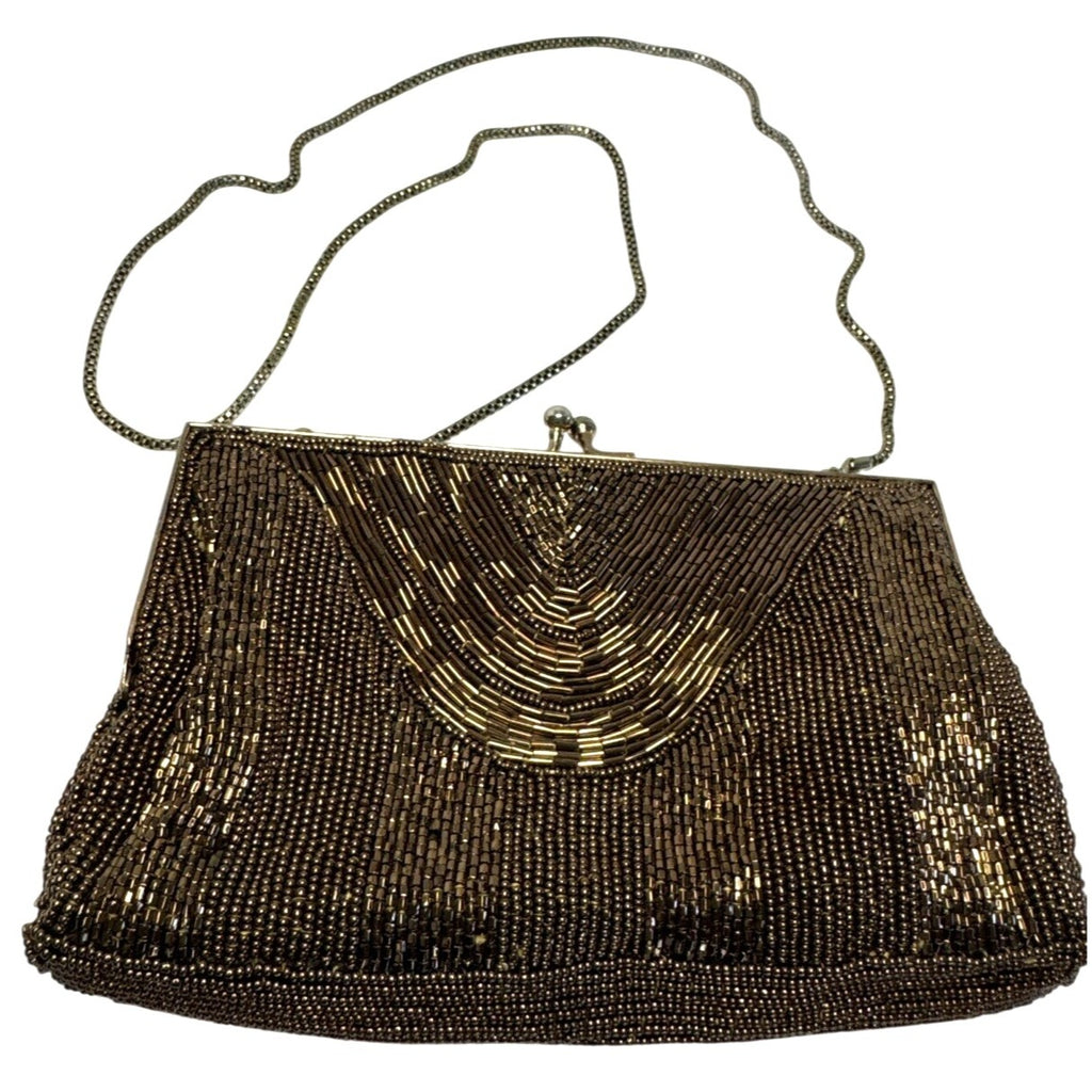 Vintage Magid Handmade in Macu Beaded Evening Purse W/Chain Strap