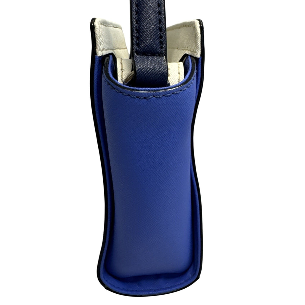 Kate Spade New York Blue & White Crossbody Bag With Gold Zipper