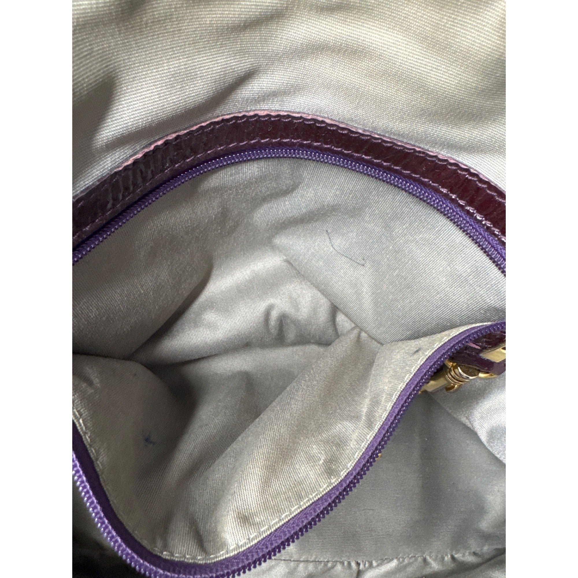Goldenbleu Burgundy Patent Leather Handbag With Gold-Tone Hardware & Quilted