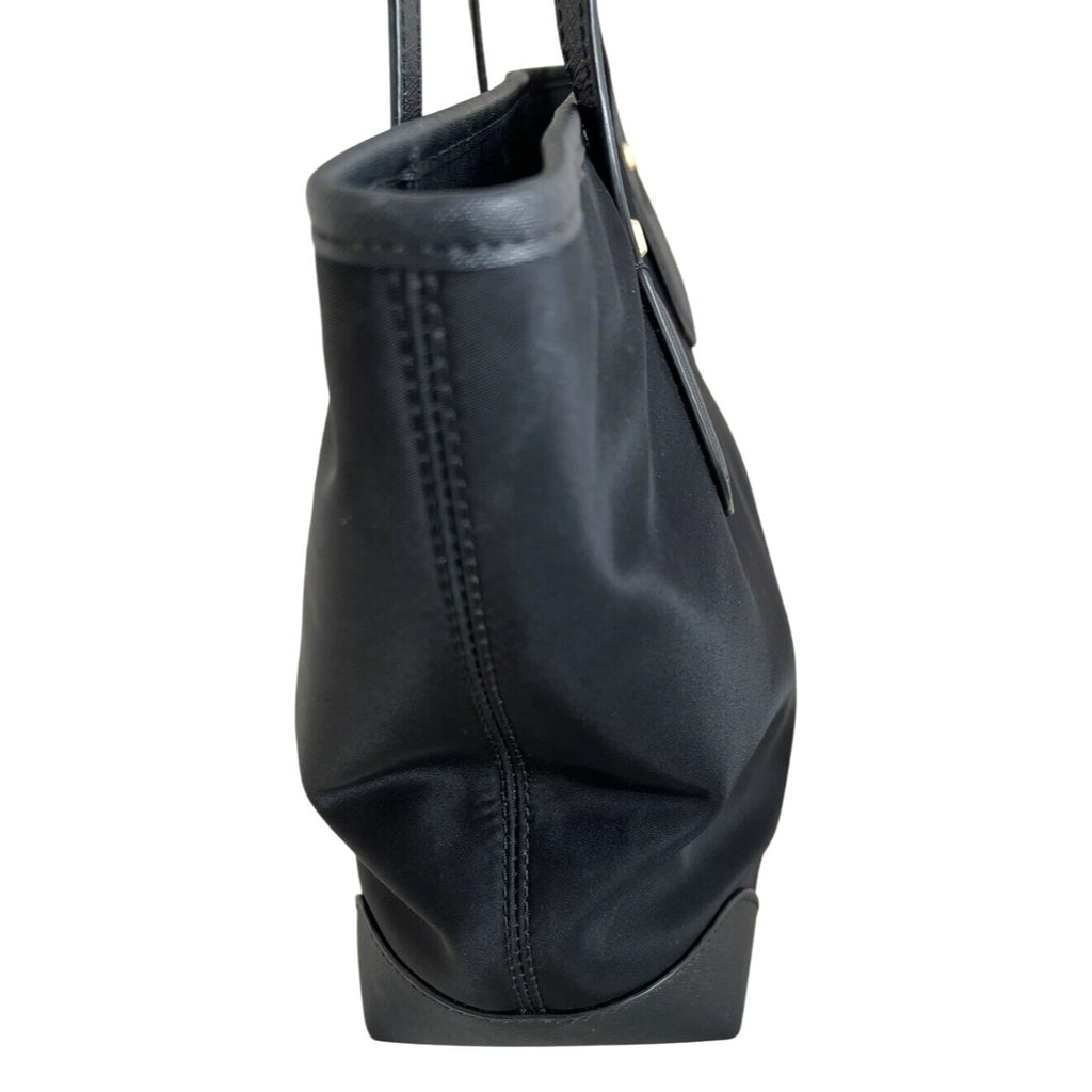 Michael Kors Black Nylon & Leather Tote Shoulder Bag