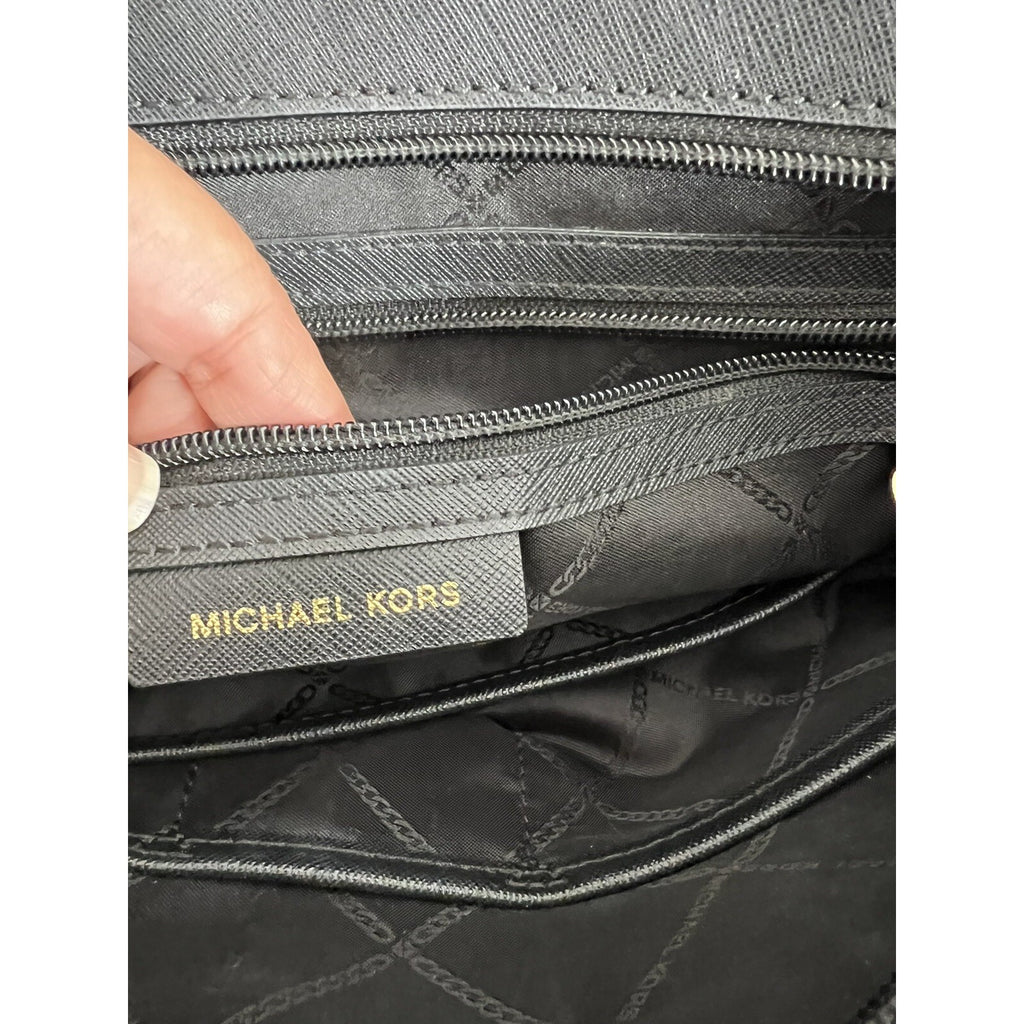 Michael Kors Black Nylon & Leather Tote Shoulder Bag