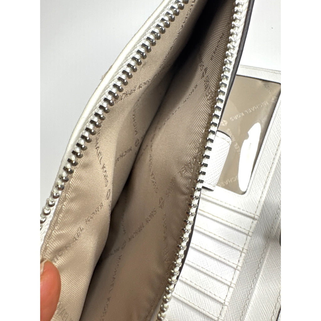 Michael Kors Quilted White Leather Wristlet Wallet