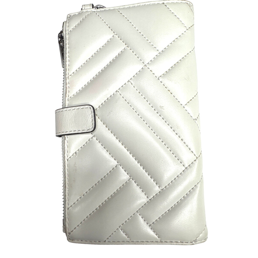 Michael Kors Quilted White Leather Wristlet Wallet