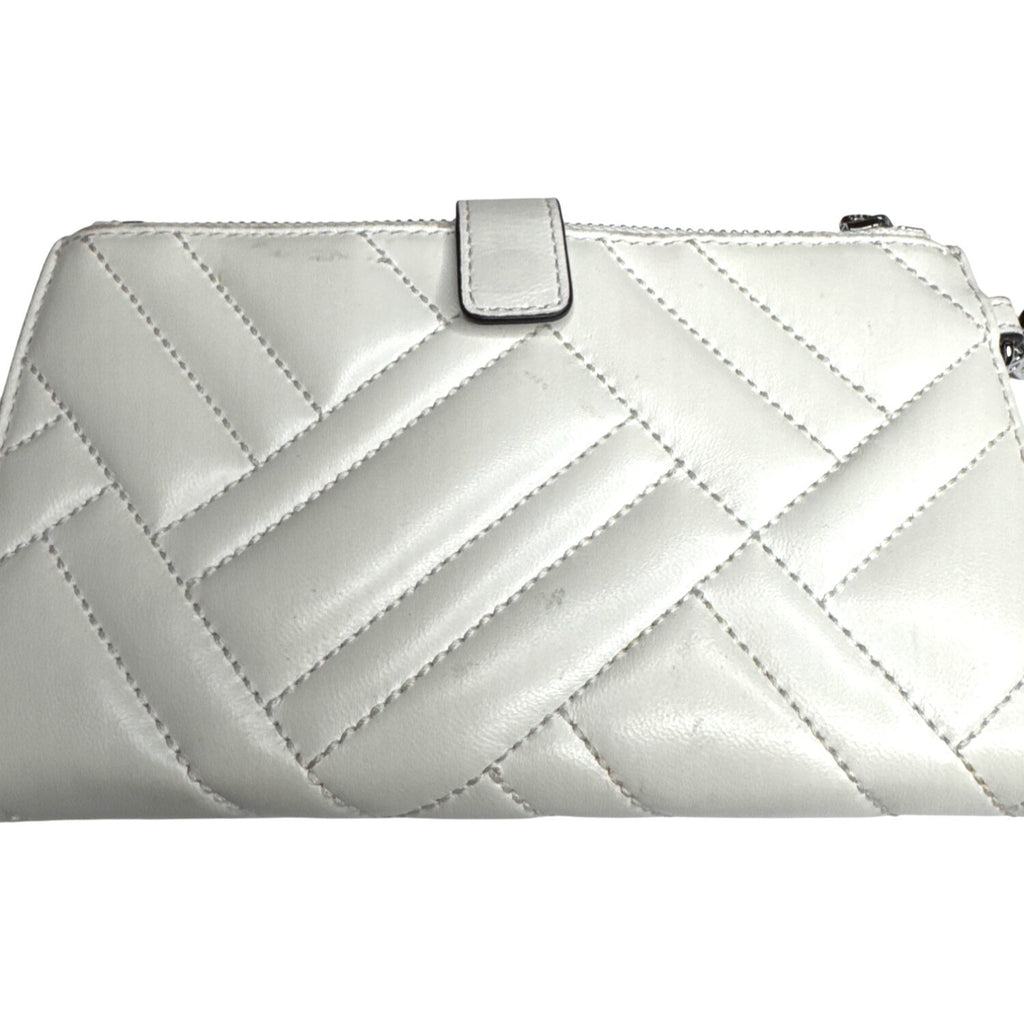 Michael Kors Quilted White Leather Wristlet Wallet