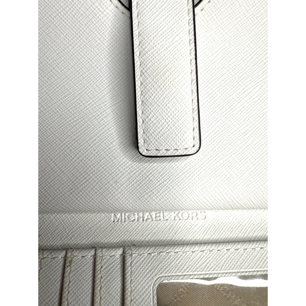 Michael Kors Quilted White Leather Wristlet Wallet
