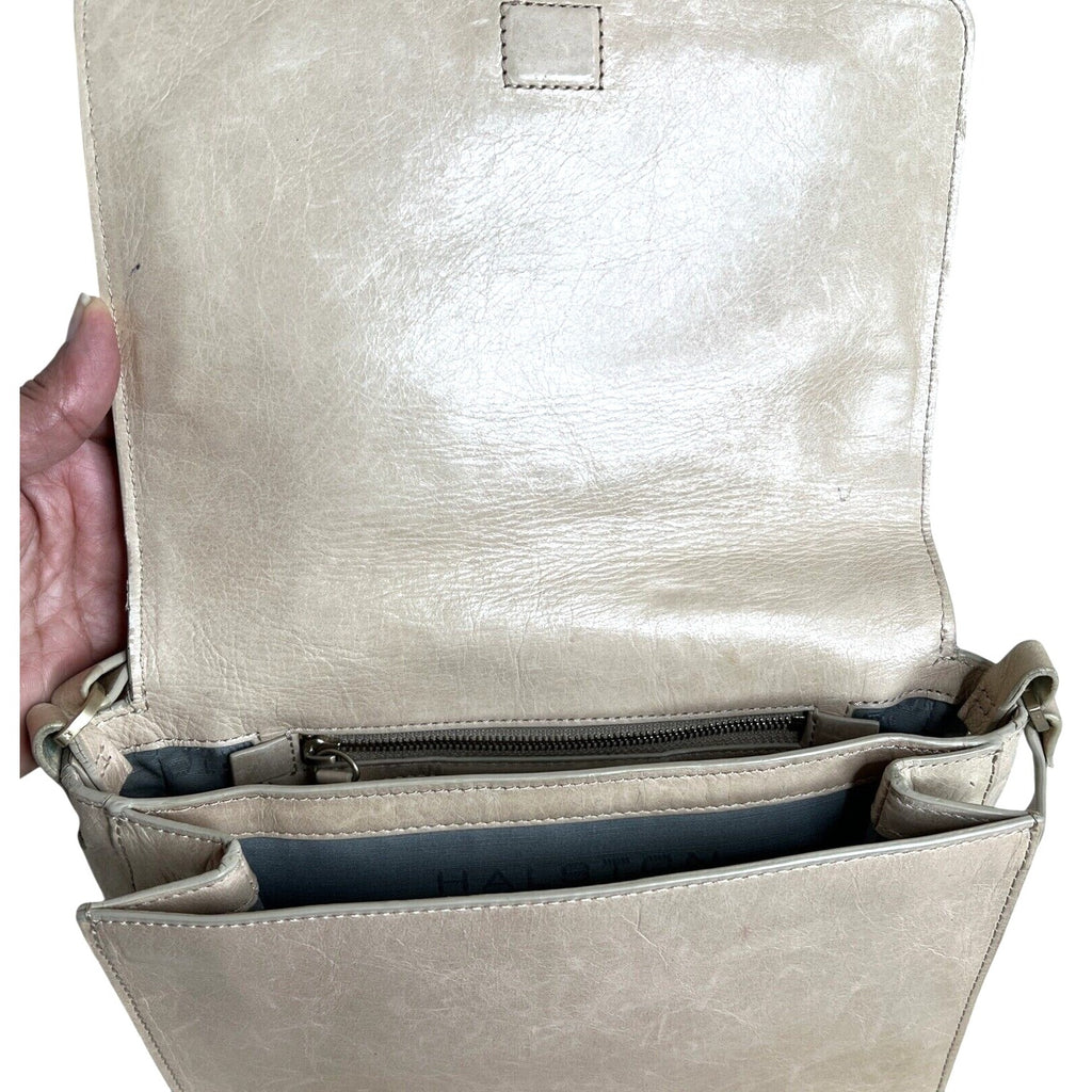 Halston Heritage Beige Leather Crossbody Bag