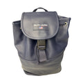 Ralph Lauren Navy Blue Mini Backpack With Adjustable Straps Drawstring Closure & Front Buckle For Everyday Use Or Travel