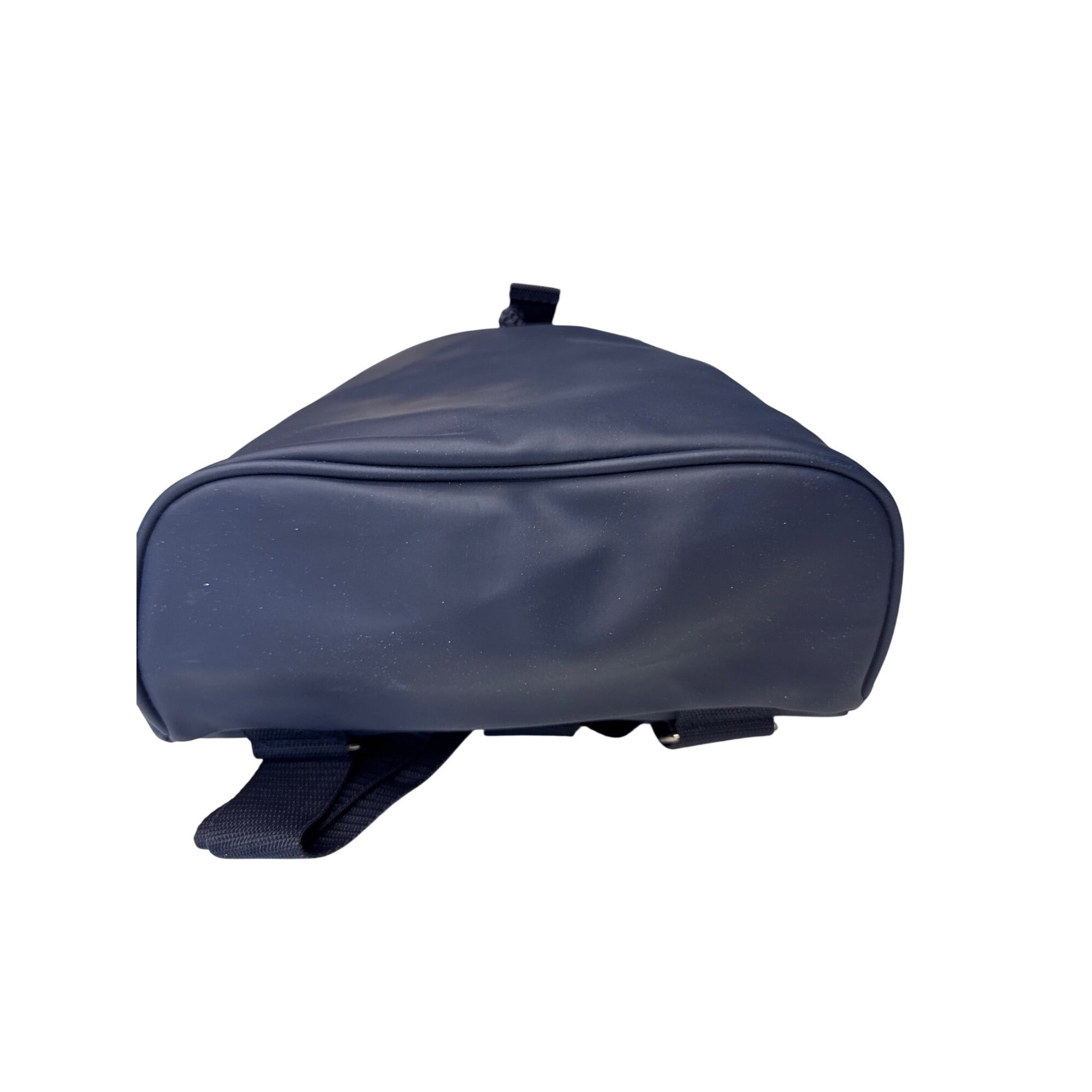Ralph Lauren Navy Blue Mini Backpack With Adjustable Straps Drawstring Closure & Front Buckle For Everyday Use Or Travel