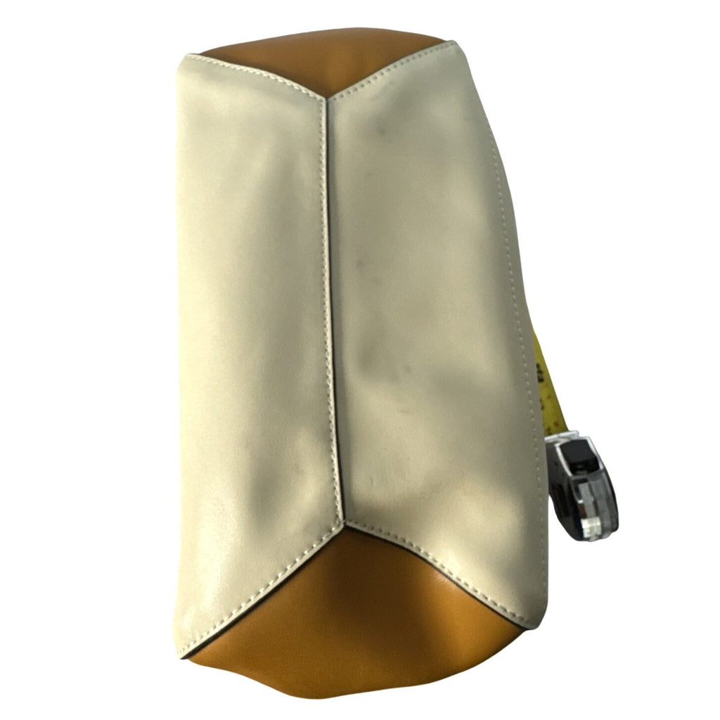 Bostanten Cream & Tan Tote Bag With Colorful Strap & Insert