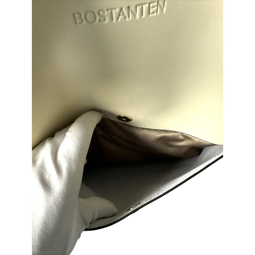 Bostanten Cream & Tan Tote Bag With Colorful Strap & Insert