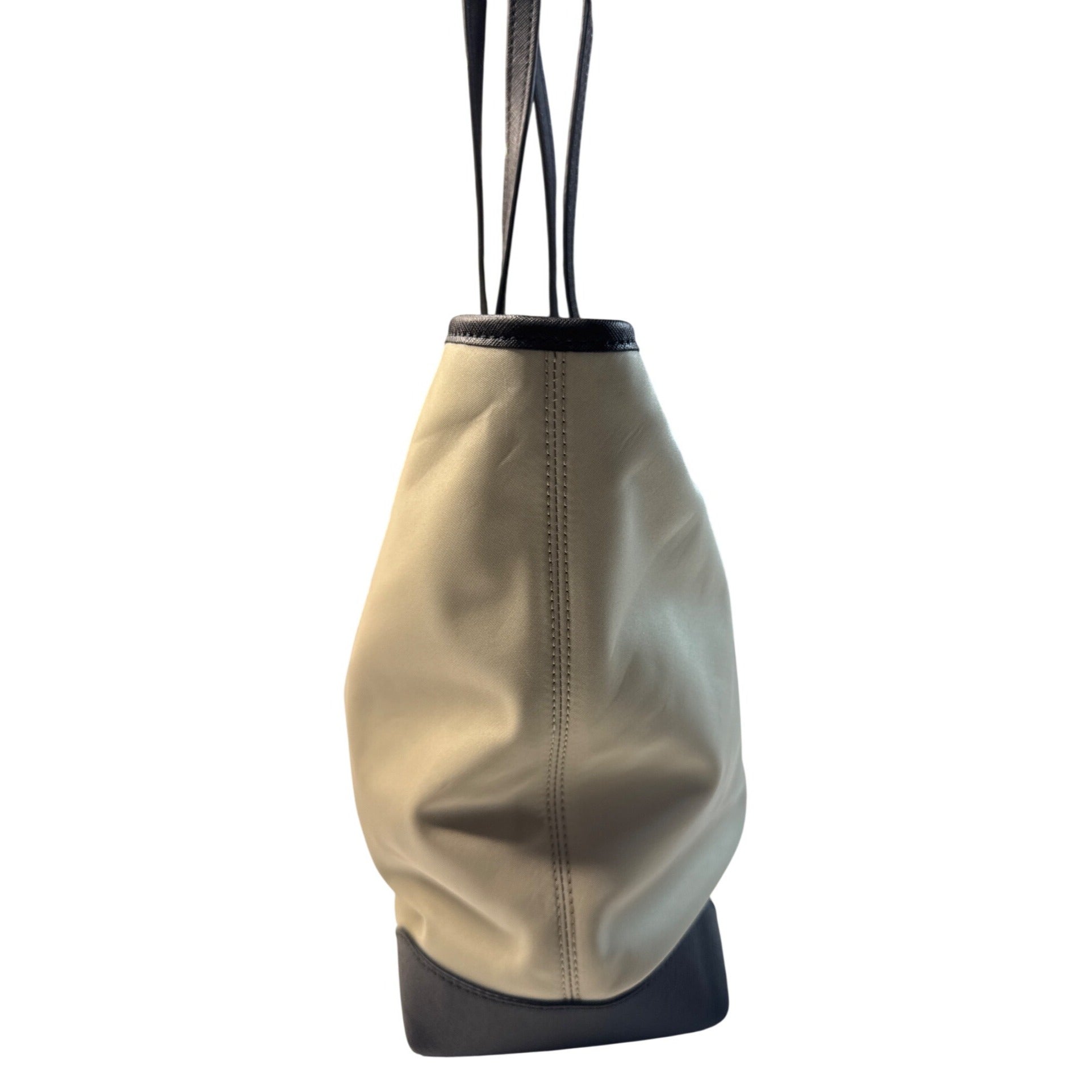 Michael Kors Large Tote Bag Cream & Black With Gold Logo Accents