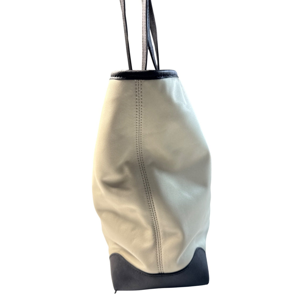 Michael Kors Large Tote Bag Cream & Black With Gold Logo Accents