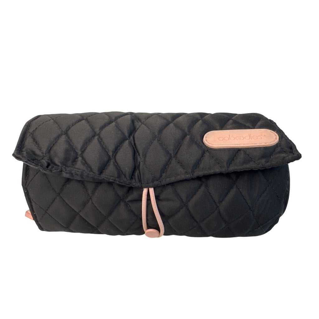 Caboodles Quilted Roll-Up Makeup Organizer With Pink Trim