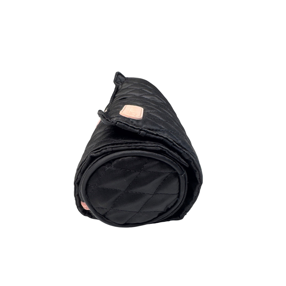 Caboodles Quilted Roll-Up Makeup Organizer With Pink Trim