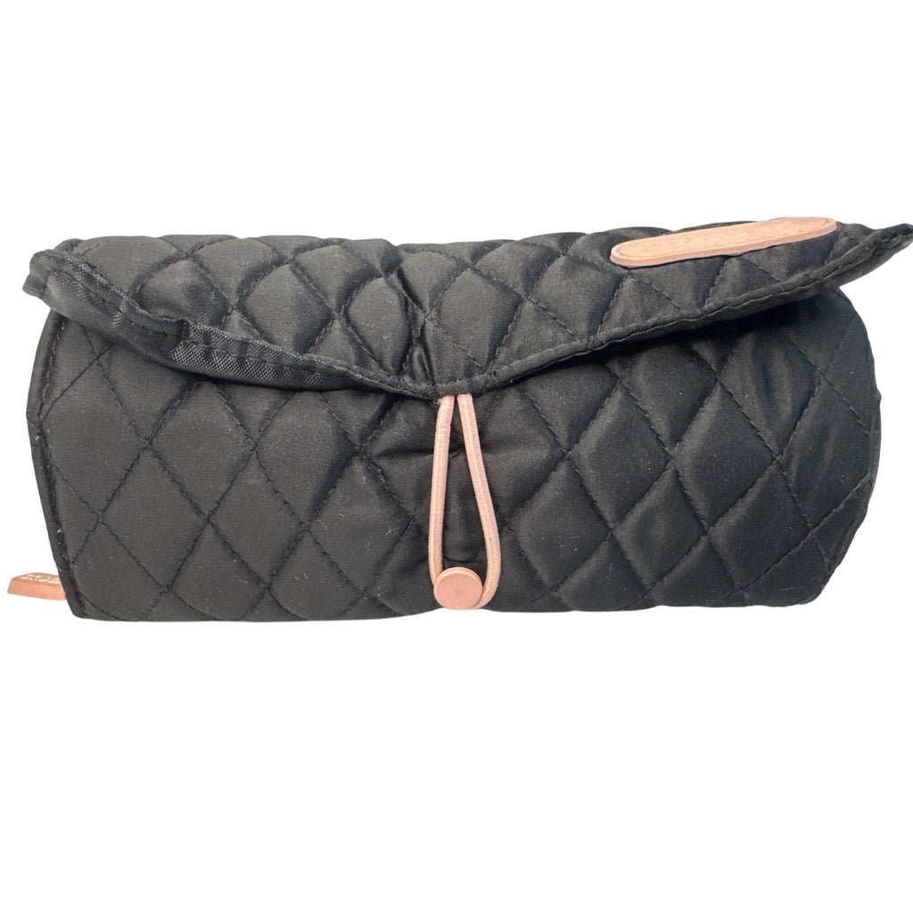 Caboodles Quilted Roll-Up Makeup Organizer With Pink Trim