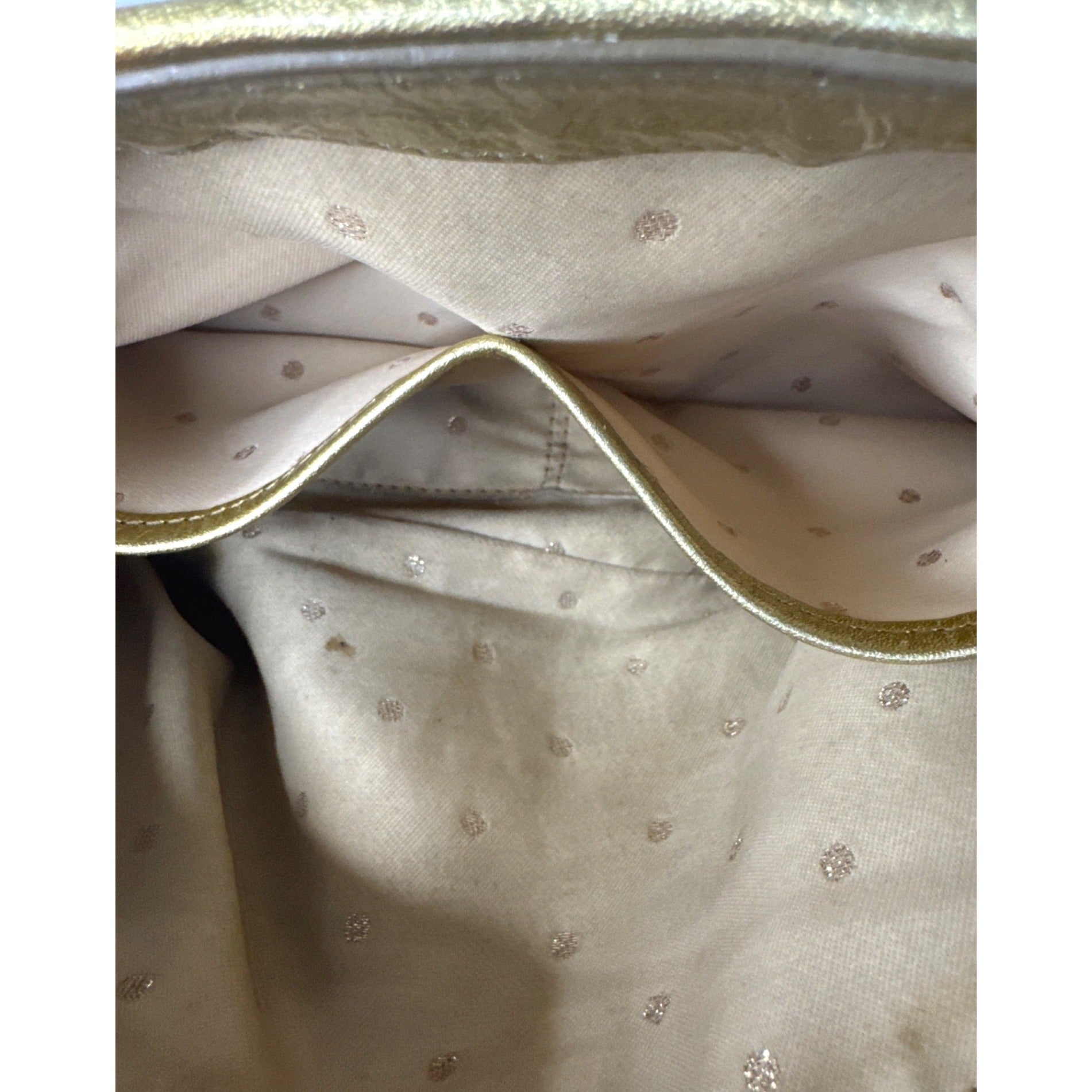 Kate Spade Gold Floral Laser-Cut Leather Crossbody Bag With Chain Strap