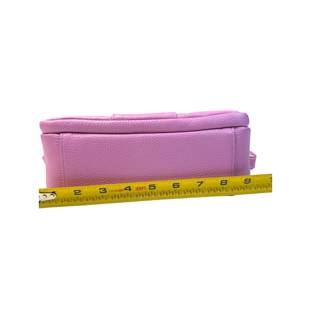 Pom Pom London Lilac Crossbody Bag With Adjustable Strap & Gold Hardware